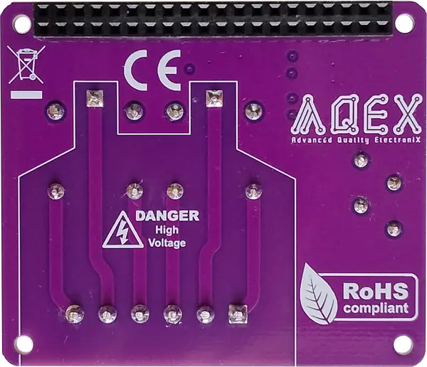 Nexus Lite Raspberry Pi IO HAT : Bottom view loading=